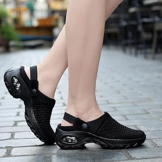 Women's Orthopedic Knit Mesh Slip-On Platform Sandals