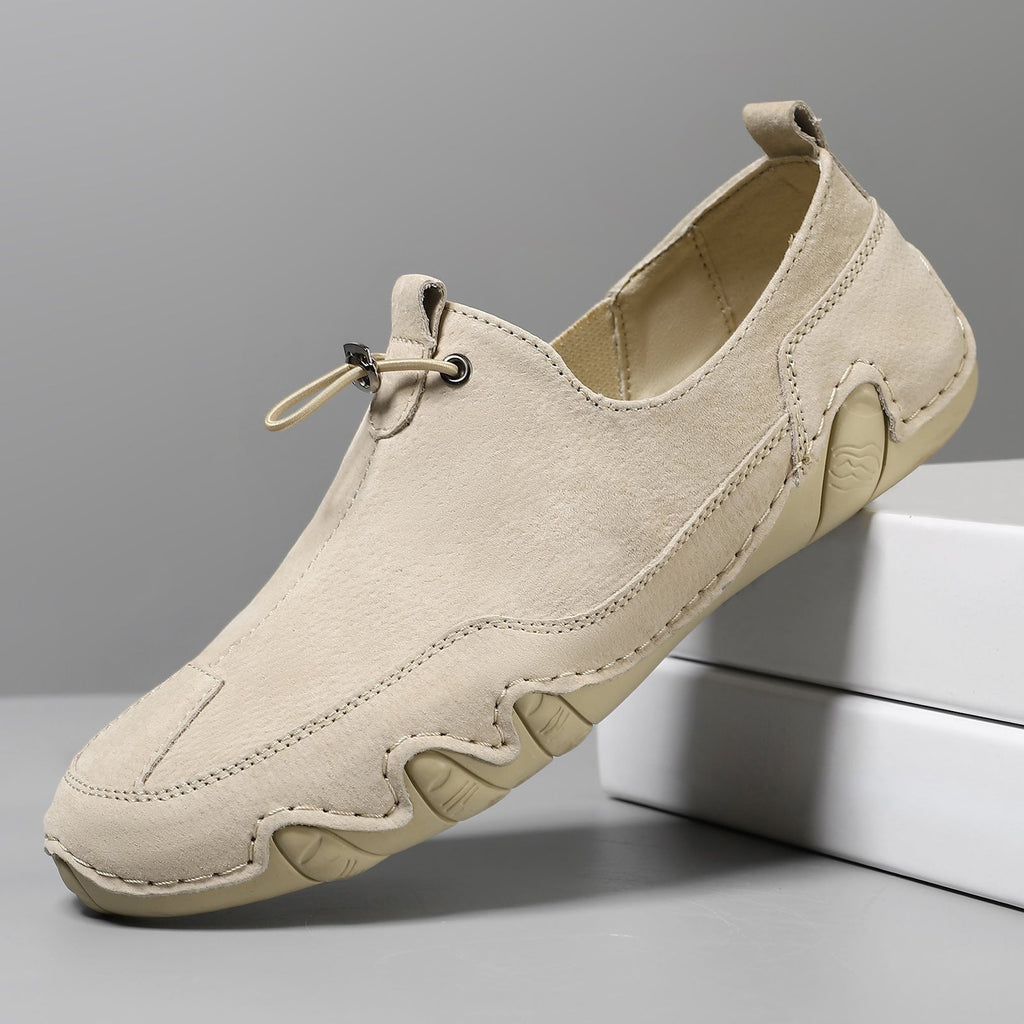 Men's Orthopedic Leather Low-Cut Lace-Up Casual Shoes