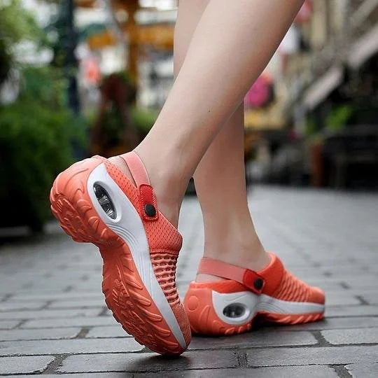 Women's Orthopedic Knit Mesh Slip-On Platform Sandals
