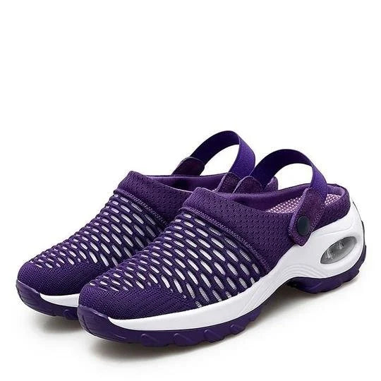 Women's Orthopedic Knit Mesh Slip-On Platform Sandals