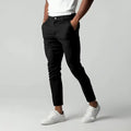 Men's Tapered Stretch Chinos - Ankle Length Slim Fit Pants