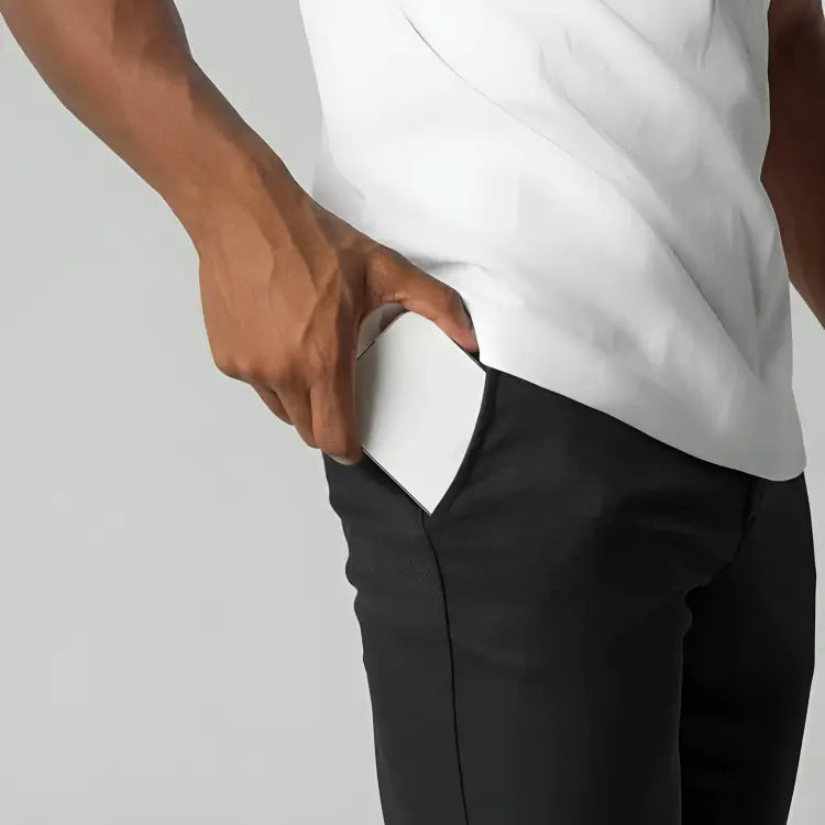 Men's Tapered Stretch Chinos - Ankle Length Slim Fit Pants