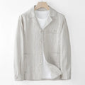 Men's Button-Front Linen Blend Jacket