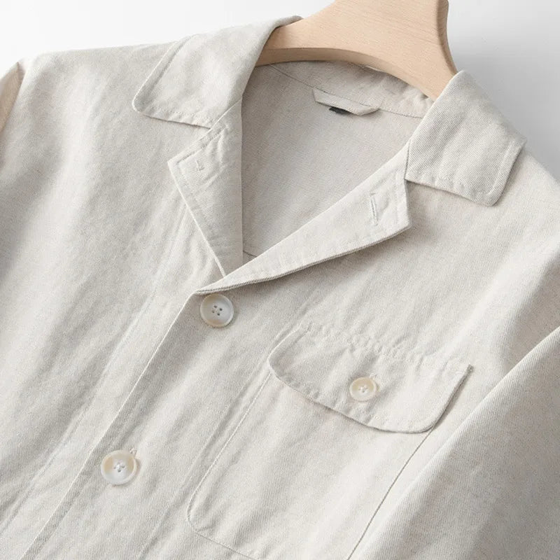 Men's Button-Front Linen Blend Jacket