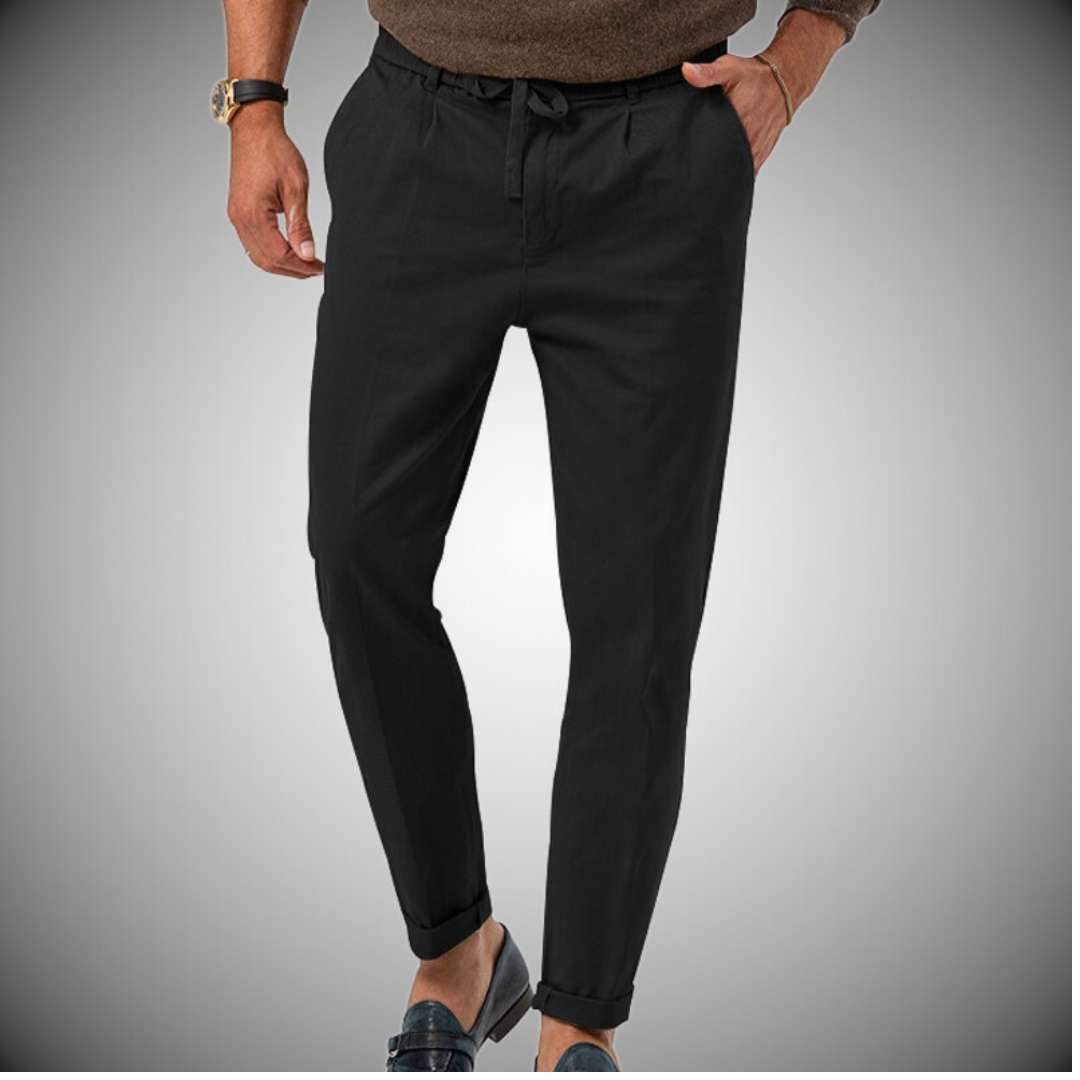 Men's Drawstring Waist Straight Leg Chinos