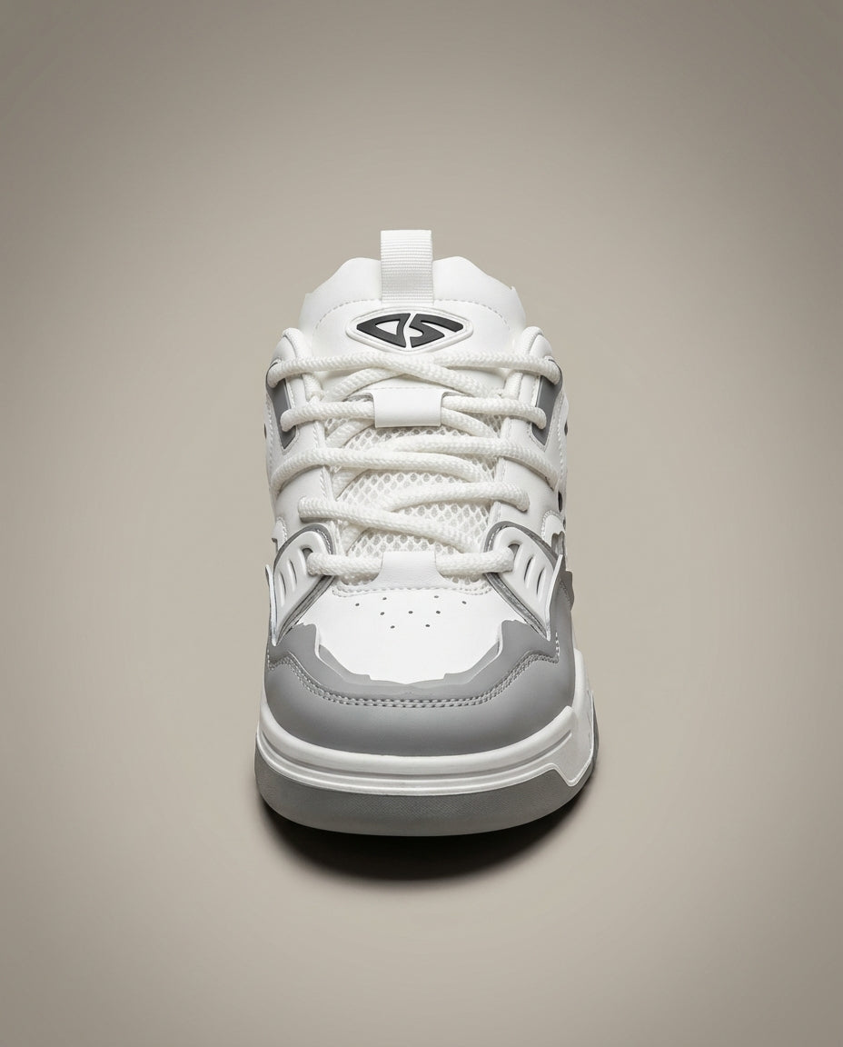 Men's Low-Top Thick Sole Lace-Up Sneakers