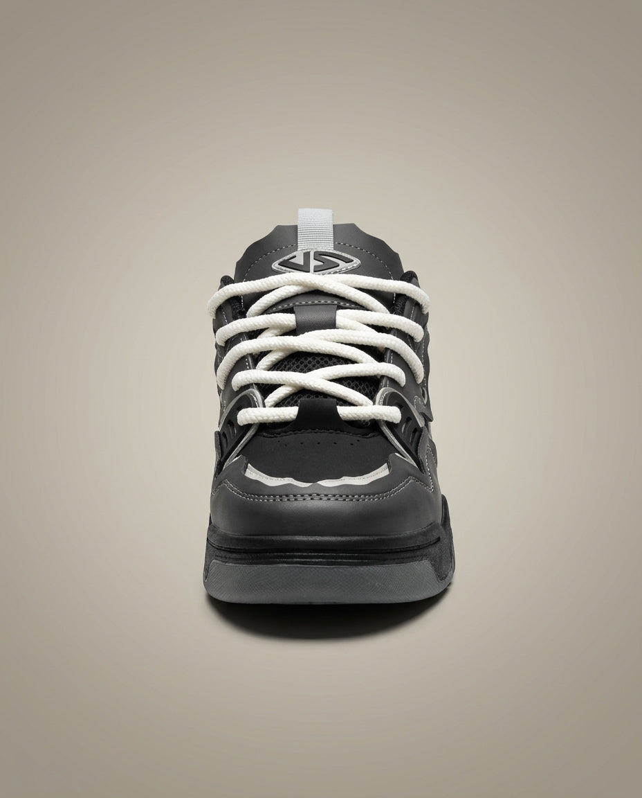 Men's Low-Top Thick Sole Lace-Up Sneakers