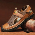 Men's Mesh Closed Toe Adjustable Strap Sandals