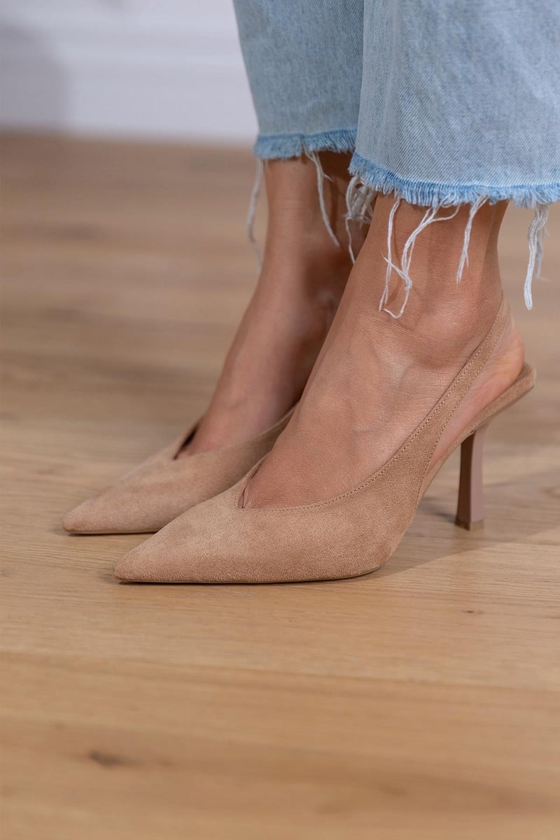 Women's Pointed Toe Slingback Heels