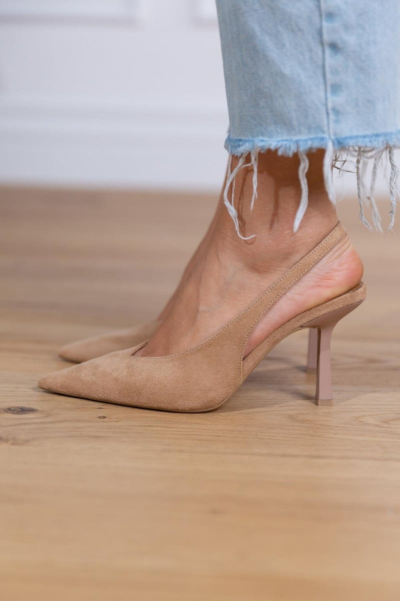Women's Pointed Toe Slingback Heels