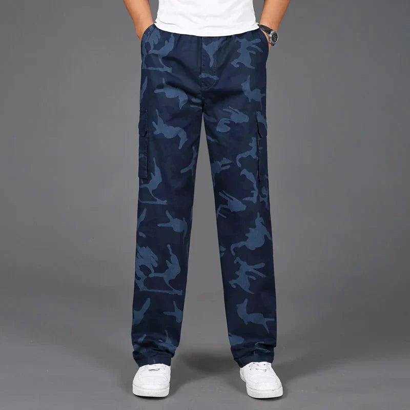 Men's Camouflage Cargo Pants with Side Pockets