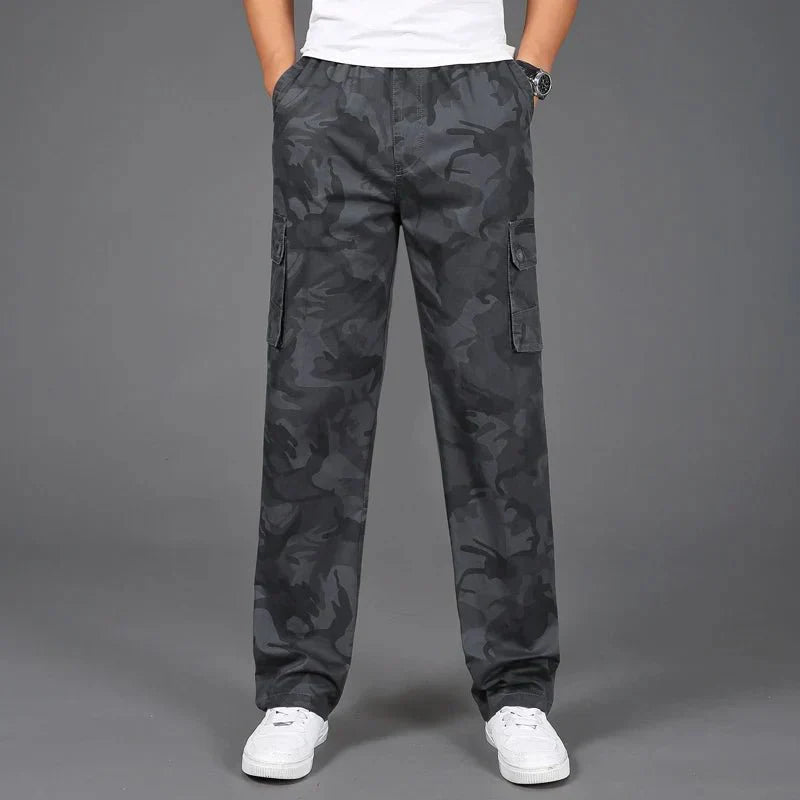 Men's Camouflage Cargo Pants with Side Pockets