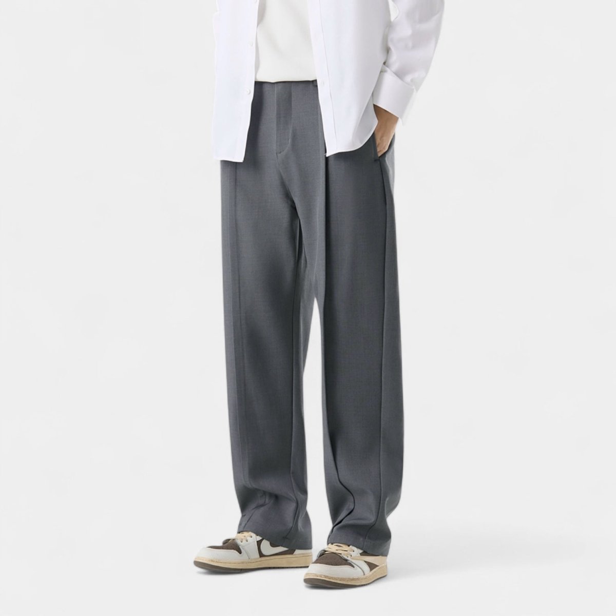 Men’s Casual Loose - Fit Pants with Relaxed Straight - Leg Silhouette for Everyday Wear