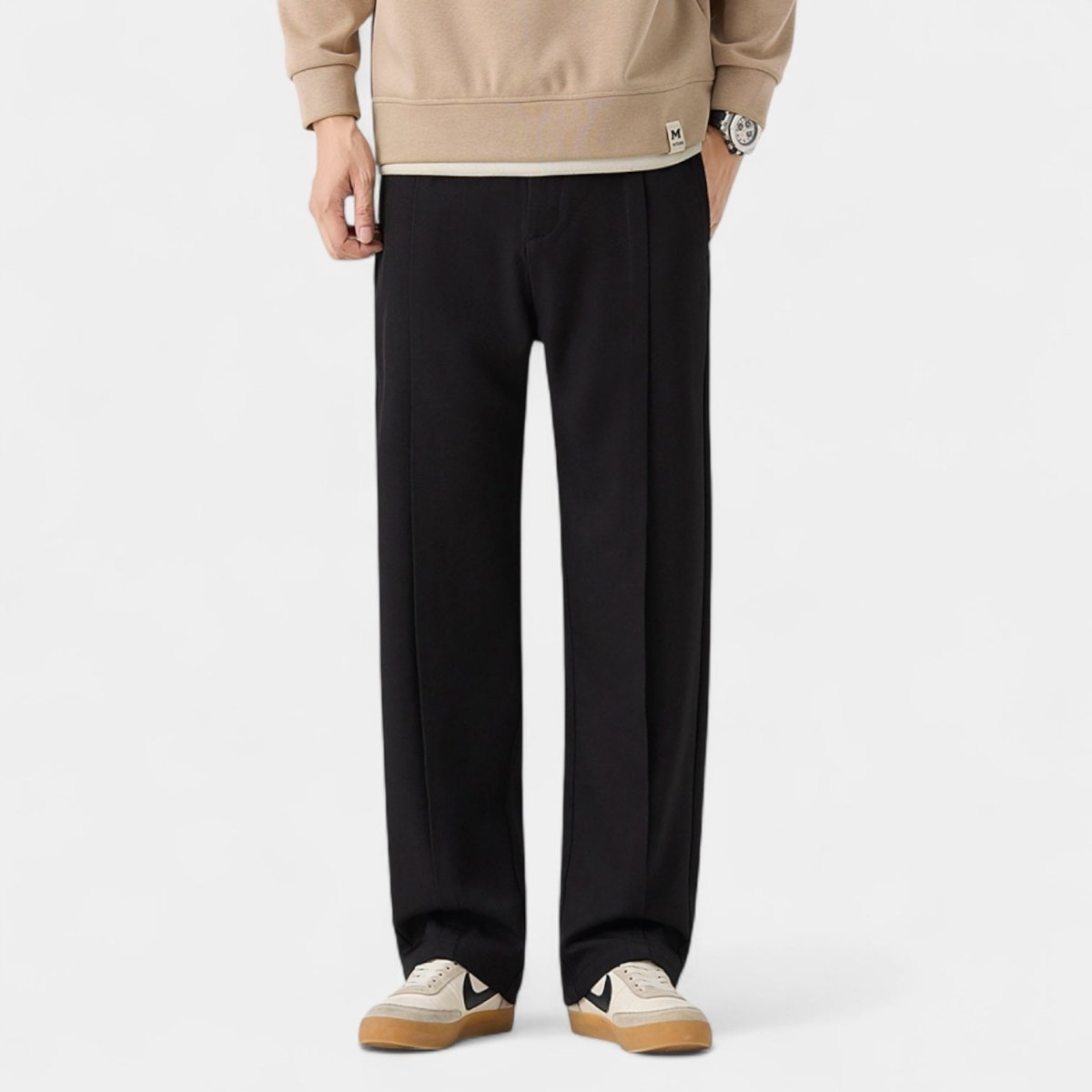 Men’s Casual Loose - Fit Pants with Relaxed Straight - Leg Silhouette for Everyday Wear