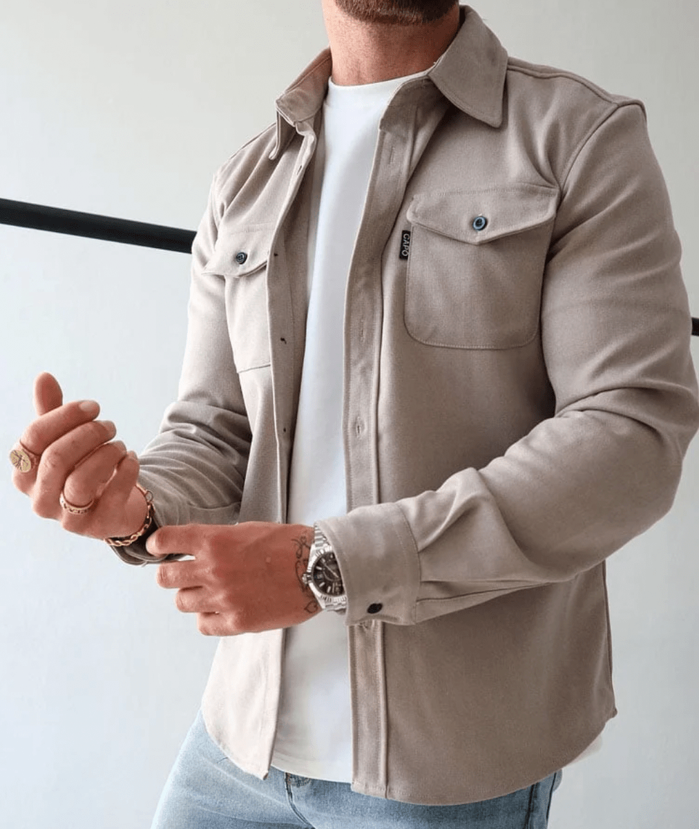 Men’s Casual Overshirt Jacket – Tailored Utility Style
