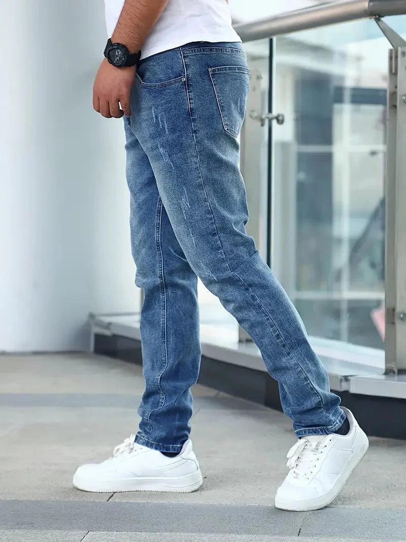Men’s Casual Slim Fit Jeans with Pockets – Slim Everyday Fit