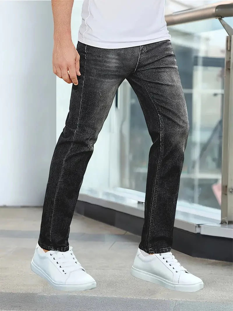 Men’s Casual Slim Fit Jeans with Pockets – Slim Everyday Fit