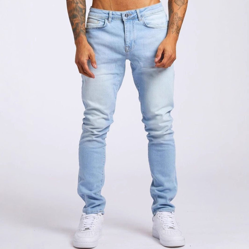 Men’s Denim Jeans Slim Fit with Button Closure and Five Pocket Design