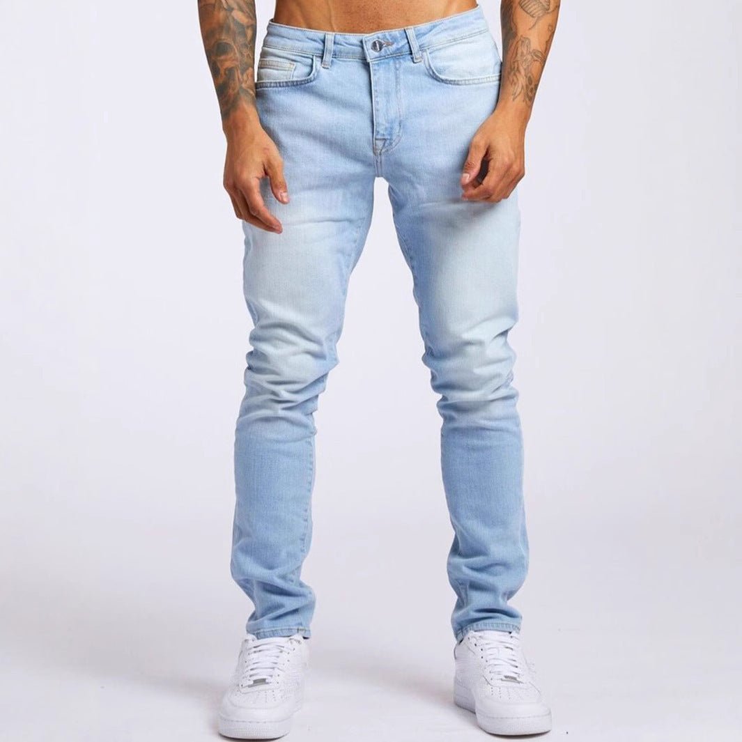 Men’s Denim Jeans Slim Fit with Button Closure and Five Pocket Design