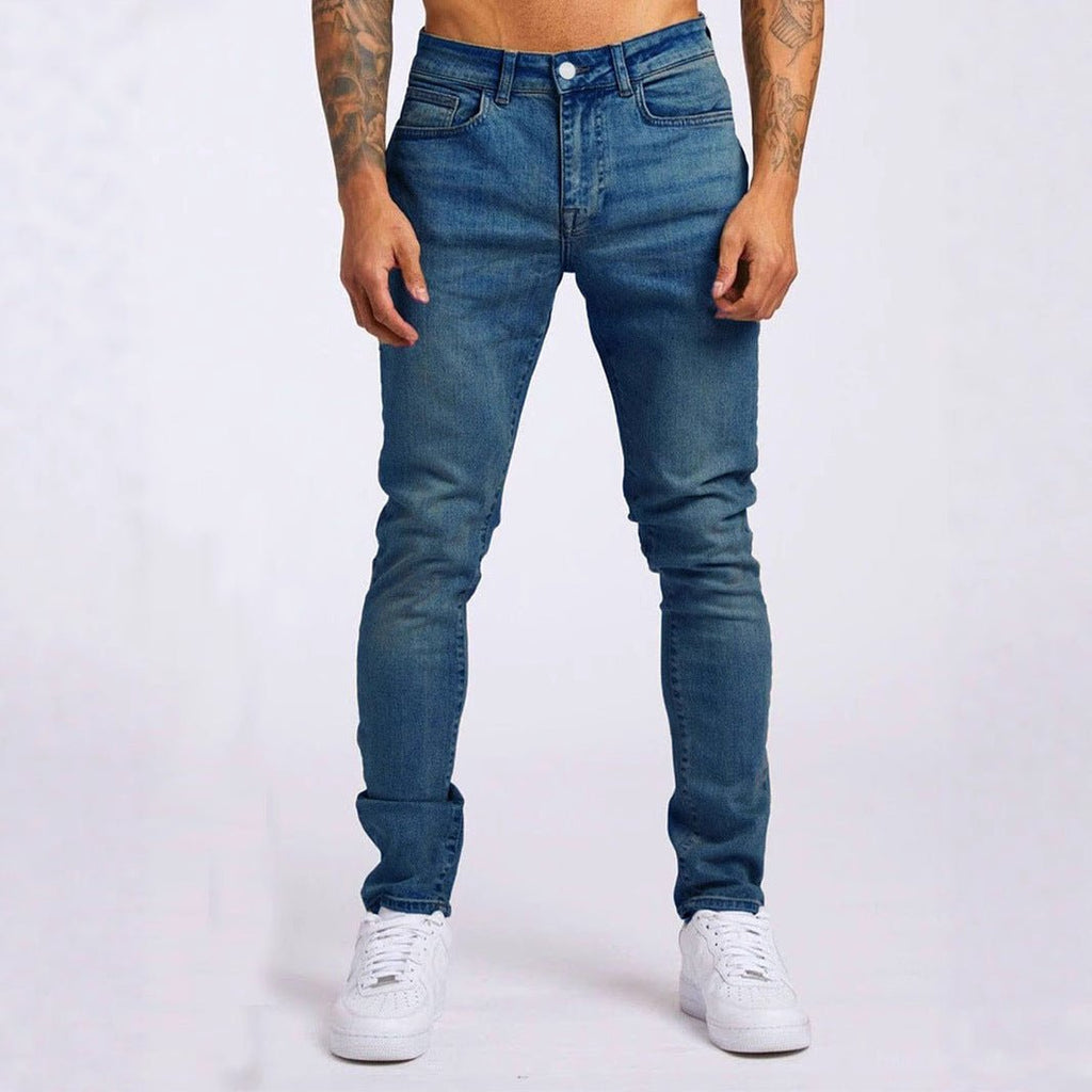 Men’s Denim Jeans Slim Fit with Button Closure and Five Pocket Design