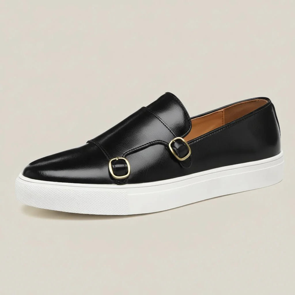Men’s Double - Buckle Loafer Sneakers – Refined Slip - On Design