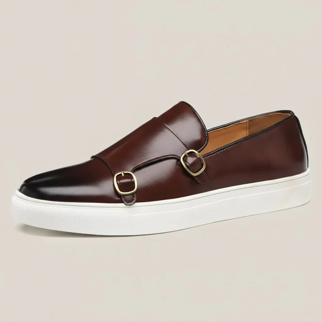 Men’s Double - Buckle Loafer Sneakers – Refined Slip - On Design