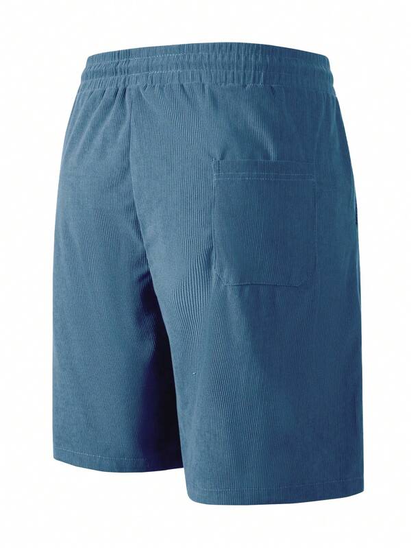 Men’s Elastic Waist Shorts with Drawstring and Side Pockets