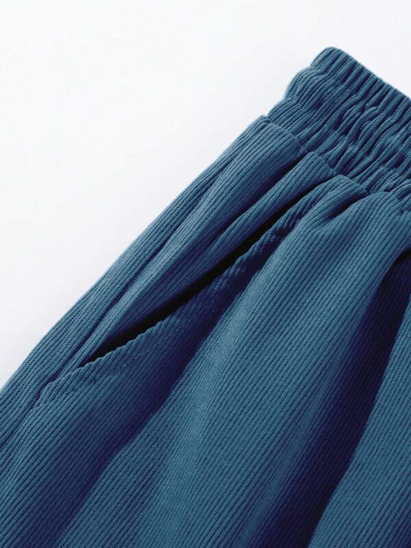 Men’s Elastic Waist Shorts with Drawstring and Side Pockets