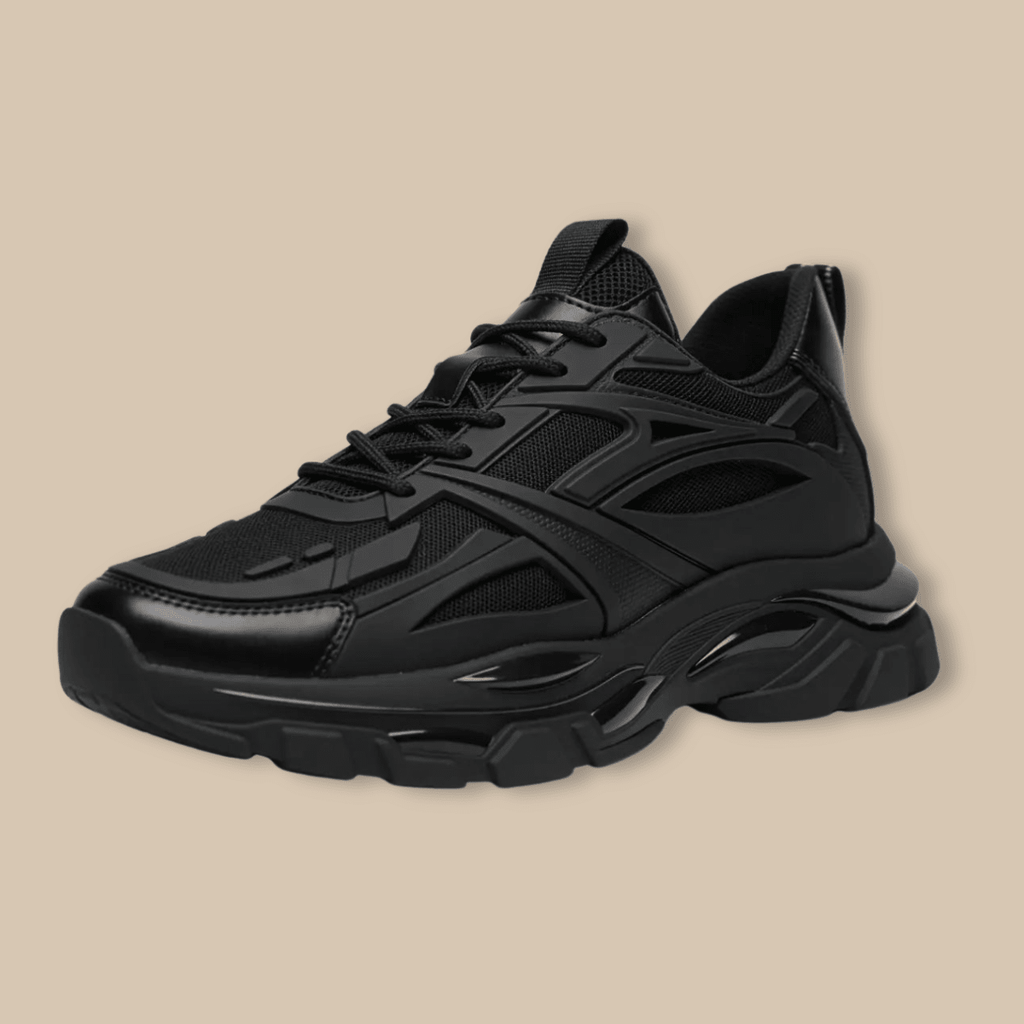 Men’s Lace - Up Athletic Sneakers with Panel Detailing and Chunky Sole