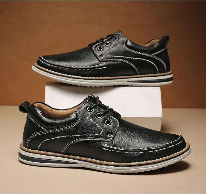 Men's Leather Oxford Lace - Up Shoes