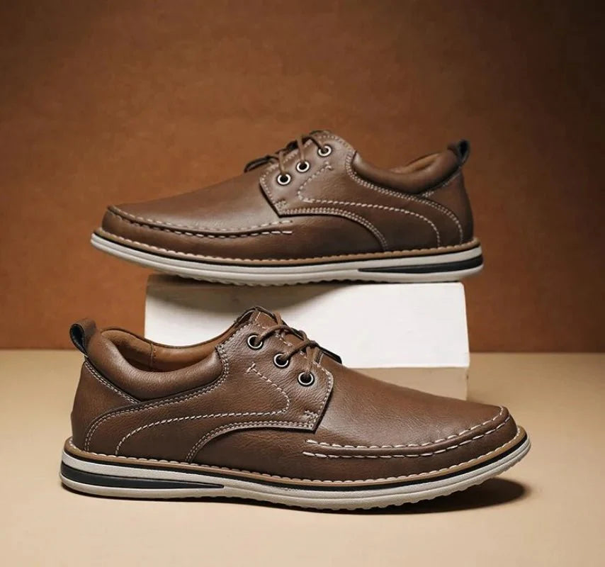 Men's Leather Oxford Lace - Up Shoes