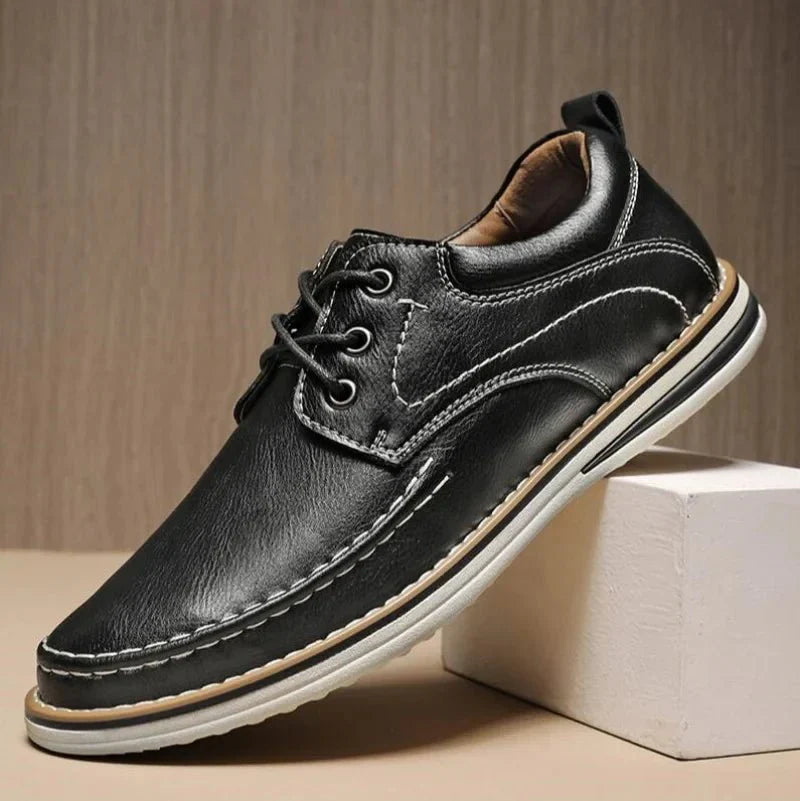 Men's Leather Oxford Lace - Up Shoes