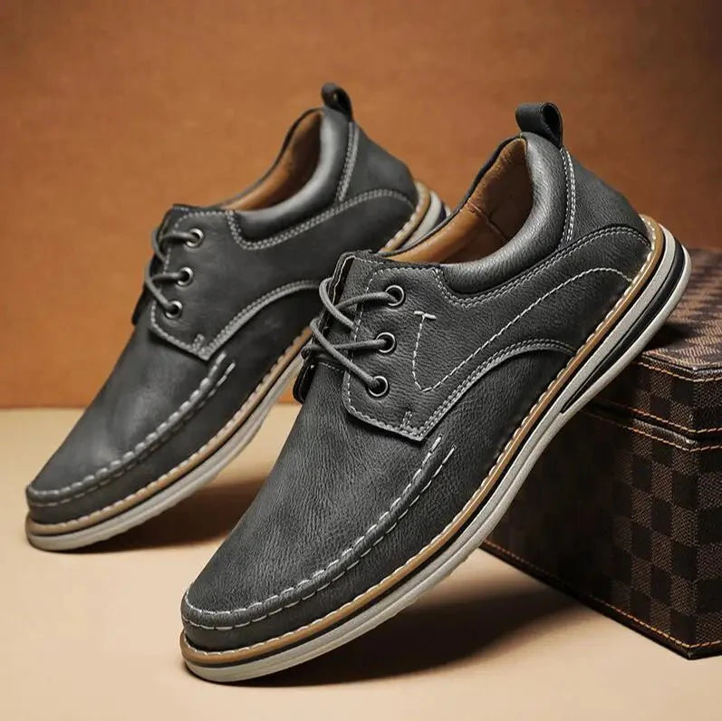 Men's Leather Oxford Lace - Up Shoes