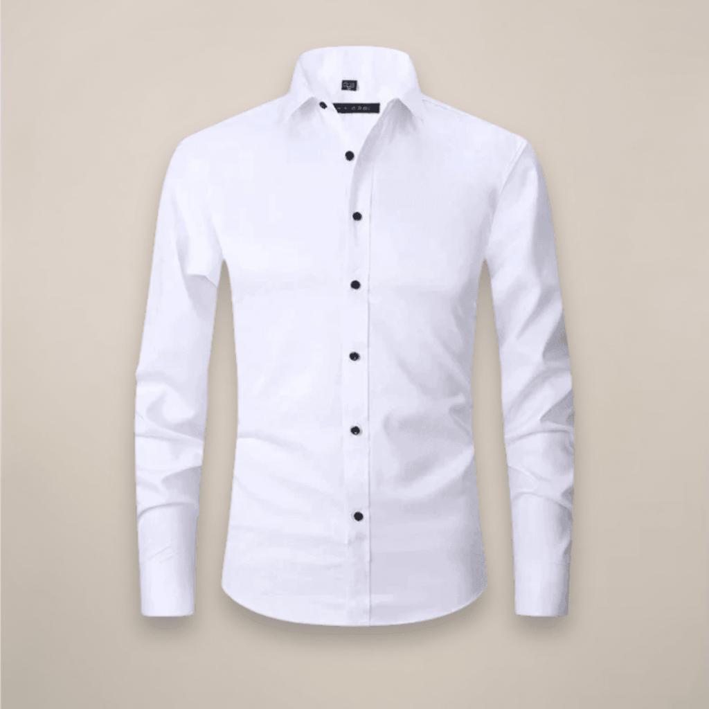 Men’s Long Sleeve Button - Up Shirt with Chest Pocket and Classic Collar