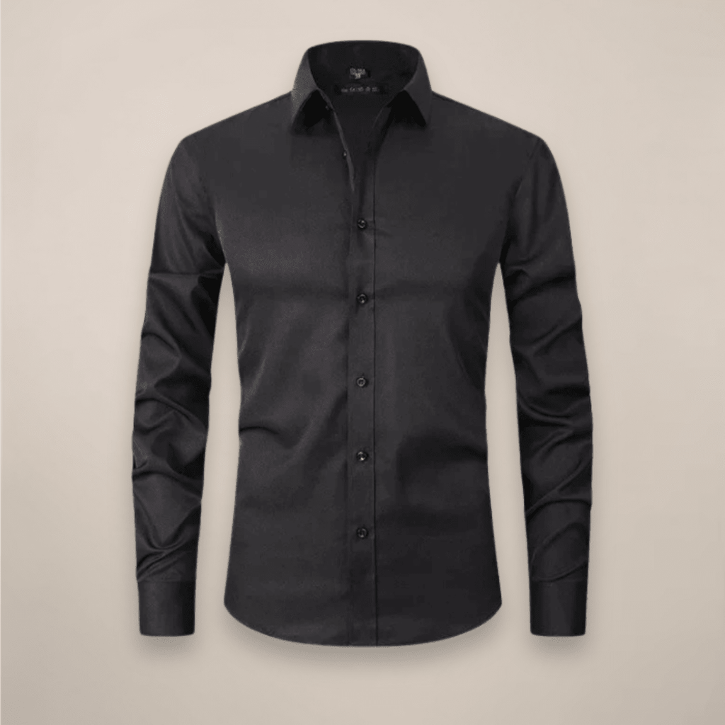 Men’s Long Sleeve Button - Up Shirt with Chest Pocket and Classic Collar