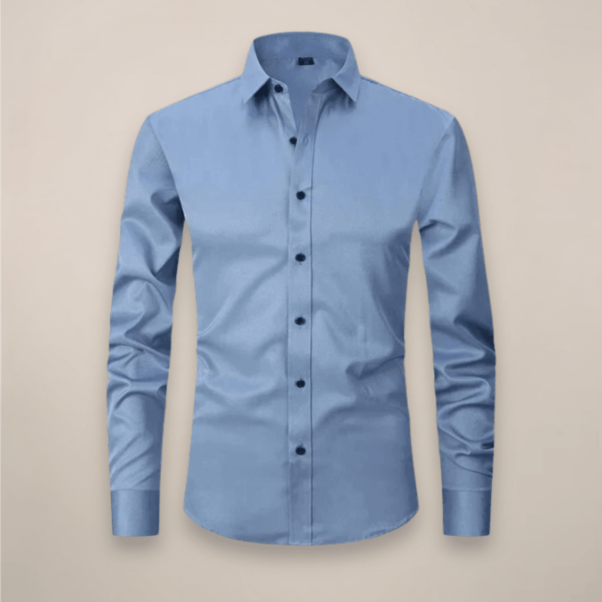 Men’s Long Sleeve Button - Up Shirt with Chest Pocket and Classic Collar