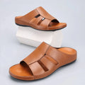 Men's Open - Toe Slip - On Sandals with Cutout Design