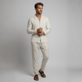 Men’s Refined Linen Summer Two - Piece Set – Relaxed Shirt and Tailored Trousers
