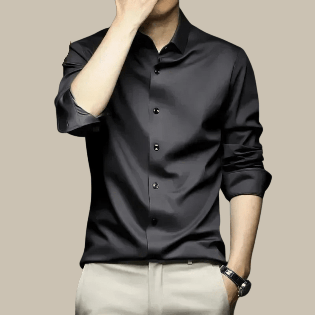 Men’s Refined Long Sleeve Shirt – Tailored Casual Elegance for Day to Evening