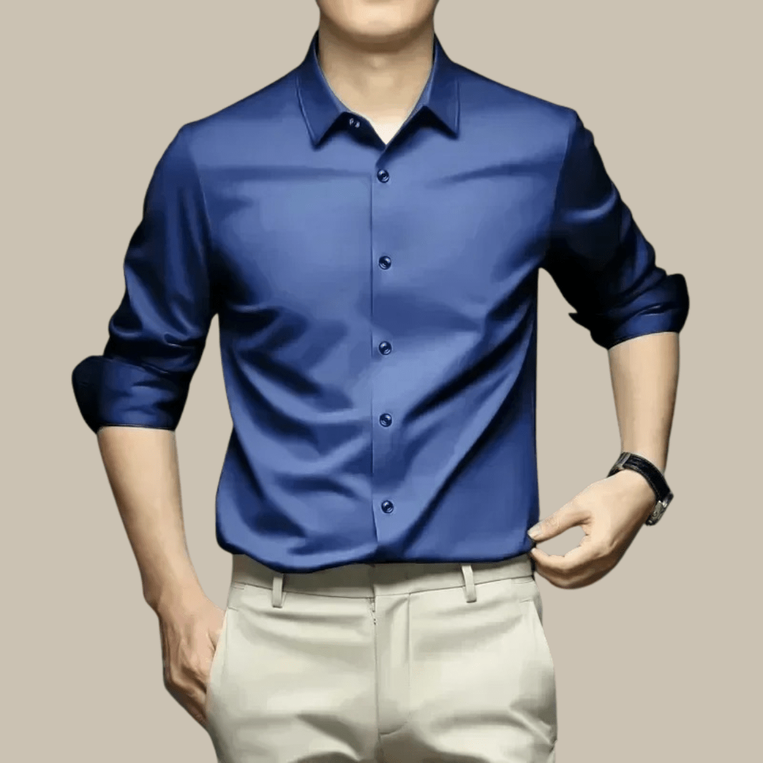 Men’s Refined Long Sleeve Shirt – Tailored Casual Elegance for Day to Evening
