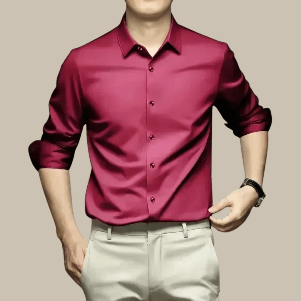 Men’s Refined Long Sleeve Shirt – Tailored Casual Elegance for Day to Evening