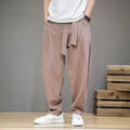 Men’s Relaxed Tie - Waist Pants – Minimalist Casual Draped Silhouette