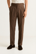 Men’s Relaxed Twin - Pleat Pants – Tailored High - Waist Design with Back Welt Pockets