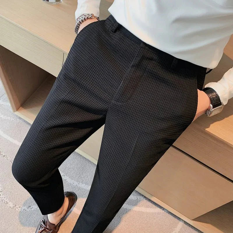 Men’s Slim Business Casual Trousers – Refined Tailored Fit for Smart Styling