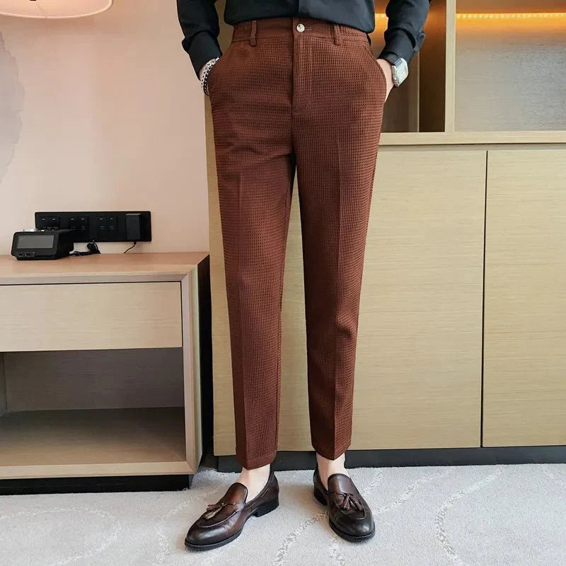 Men’s Slim Business Casual Trousers – Refined Tailored Fit for Smart Styling