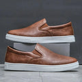 Men’s Slip - On Sneakers with Elastic Side Panels and Low Top Sole