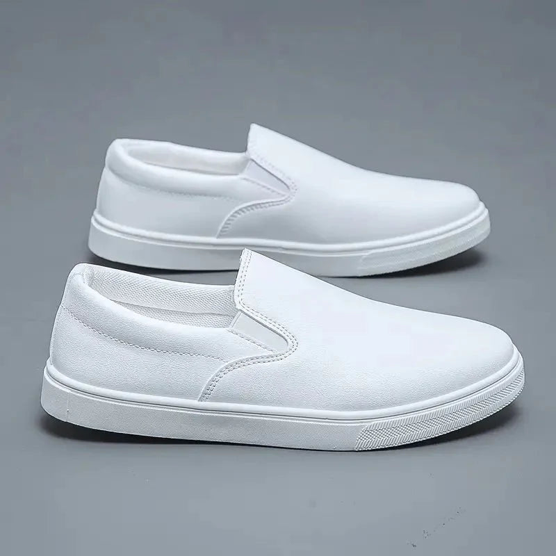 Men’s Slip - On Sneakers with Elastic Side Panels and Low Top Sole
