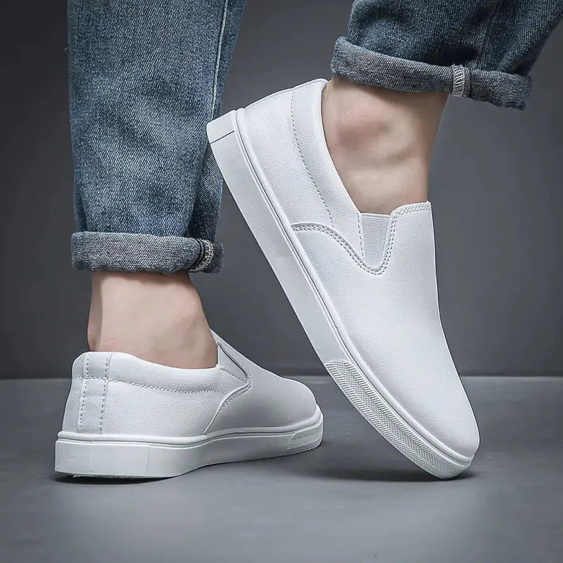 Men’s Slip - On Sneakers with Elastic Side Panels and Low Top Sole