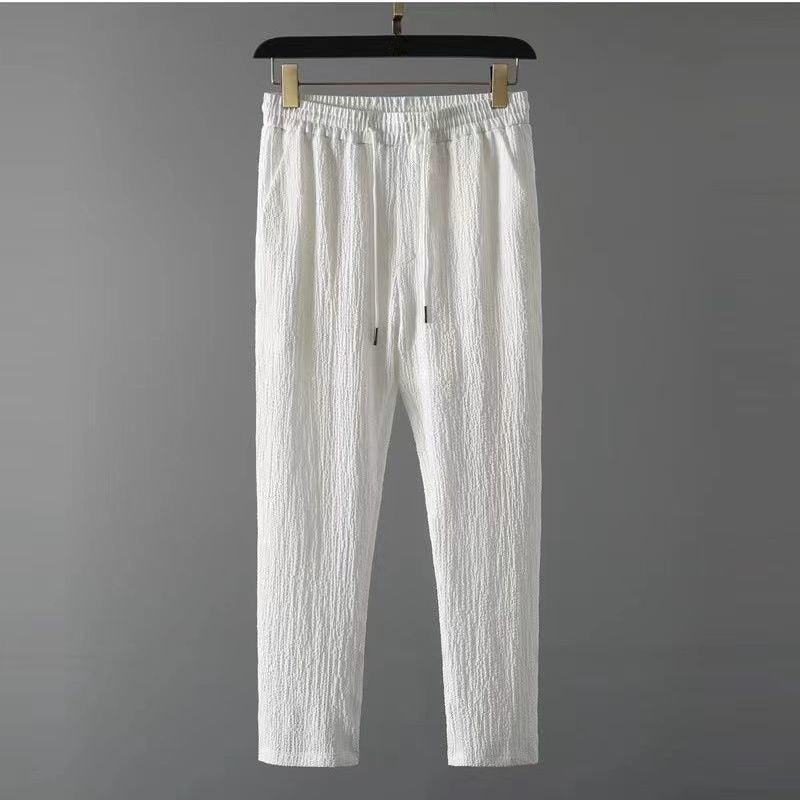 Men’s Summer Two - Piece Relaxed Set – Short Sleeve Top and Drawstring Trousers