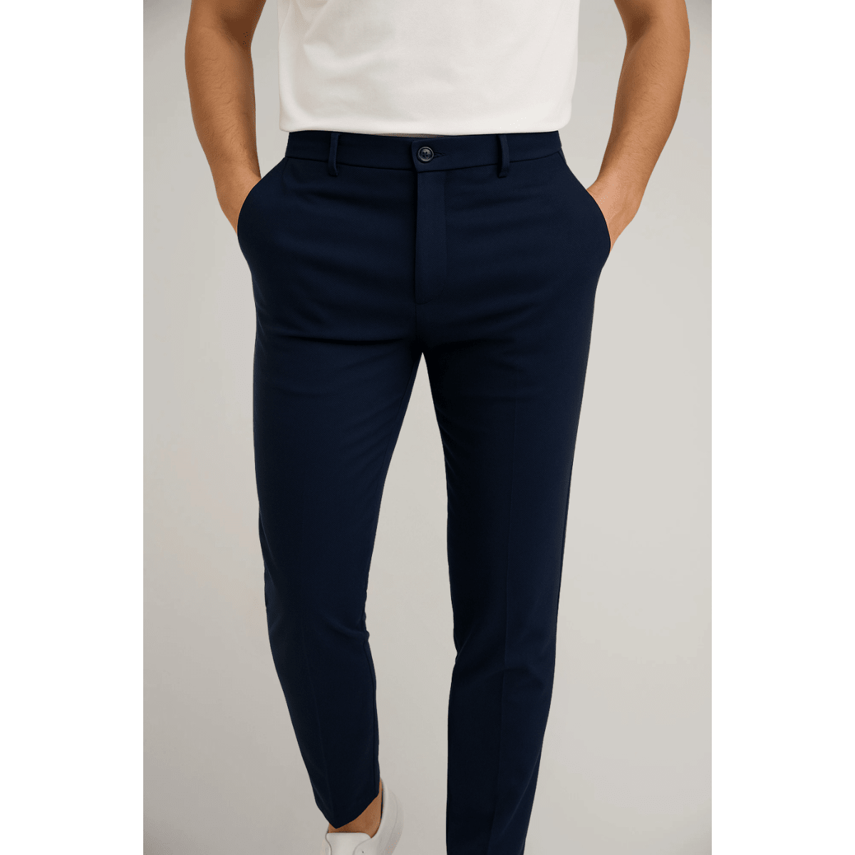 Men’s Tailored Flat - Front Pants with Tapered Leg